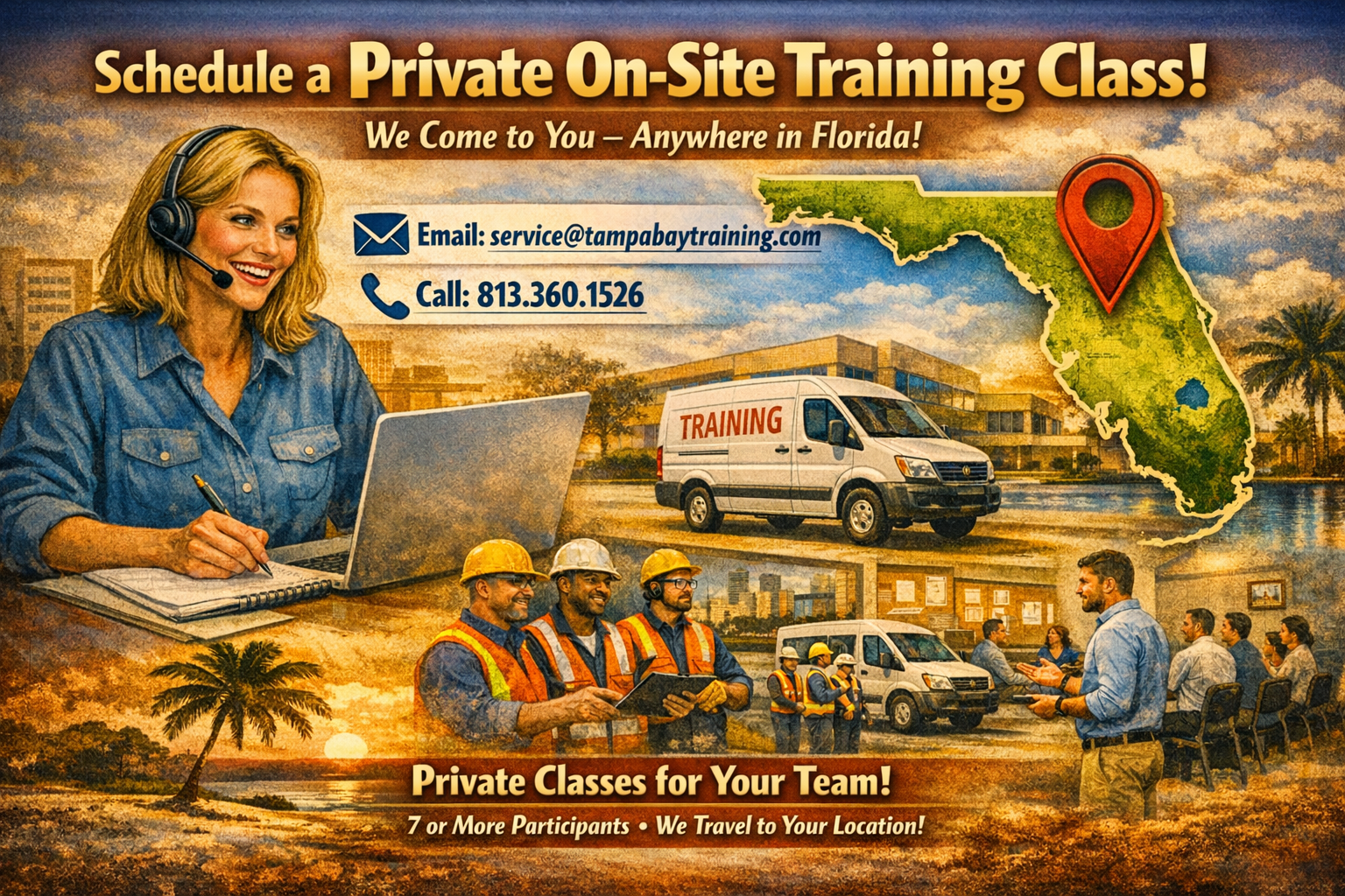 Tampa Bay Training private onsite training available throughout Florida for organizations with seven or more participants