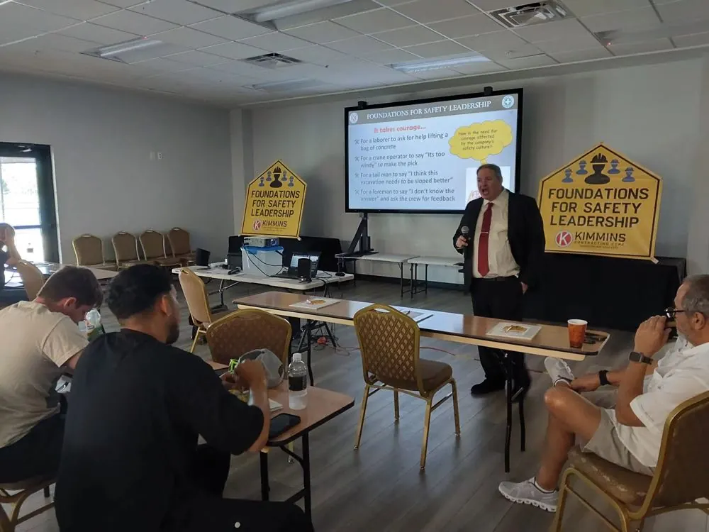 Peter Cavalli leading an interactive safety and leadership training session for professionals.